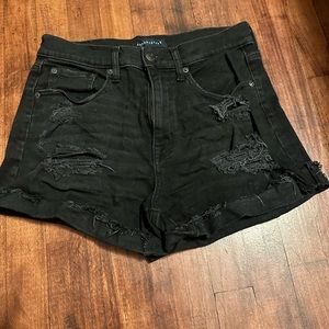 high rise jean shorts